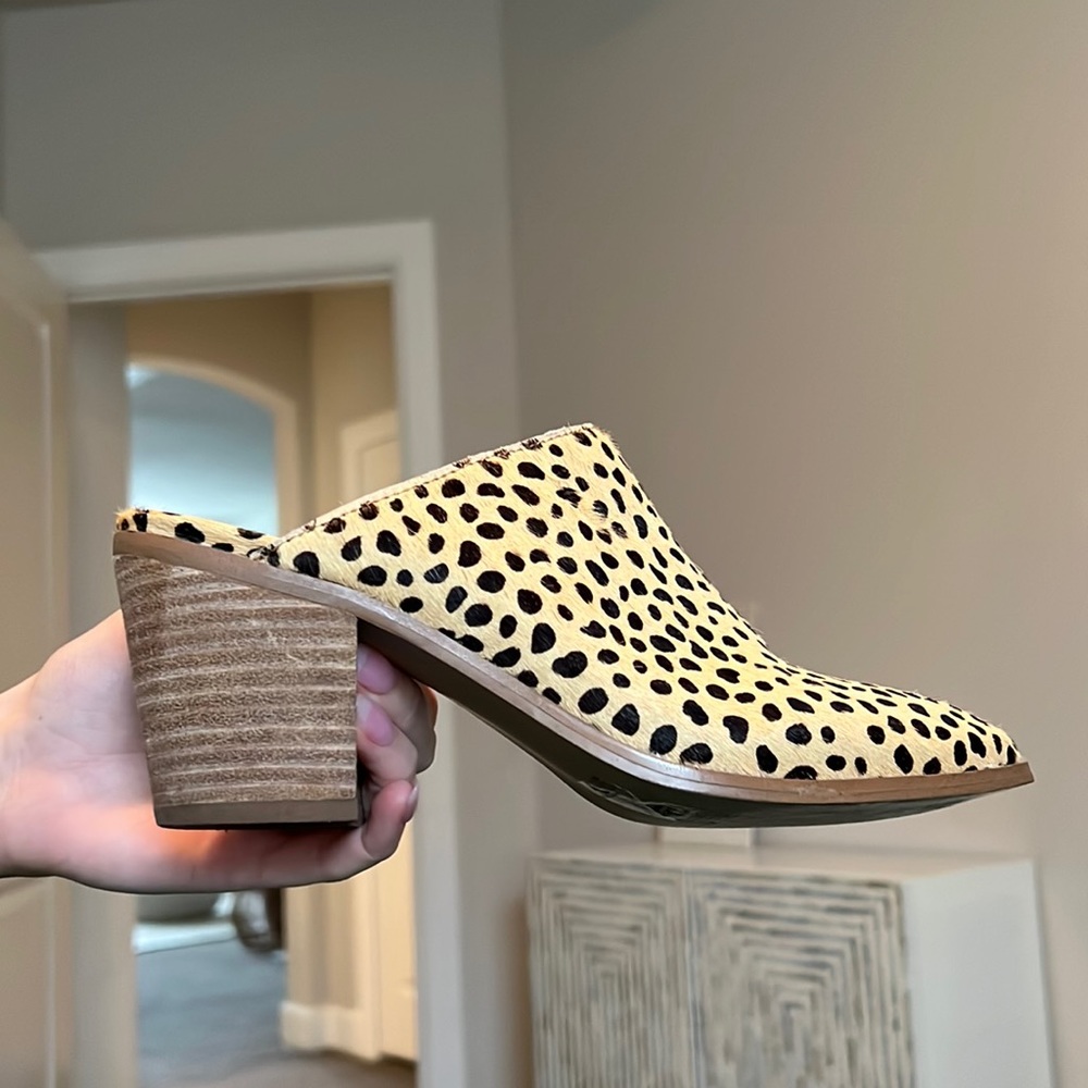 Leopard print heeled mules. Dolce Vita